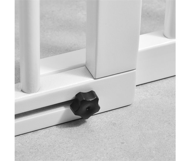 Barrera para Mascotas Madera de Pino PawHut Blanco