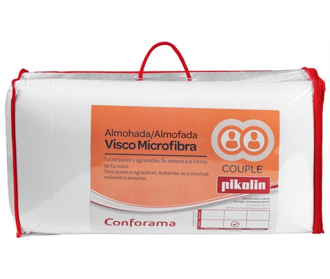 Pack 2 almohadas 70cm PIKOLÍN VISCOELÁSTICA Blanco