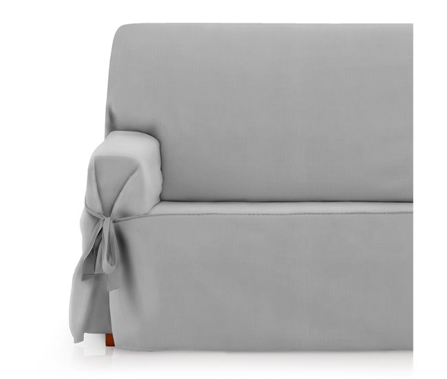 Protector Cubre Sofá Sillón Liso Royale Lazos 1 Plaza Gris Oscuro