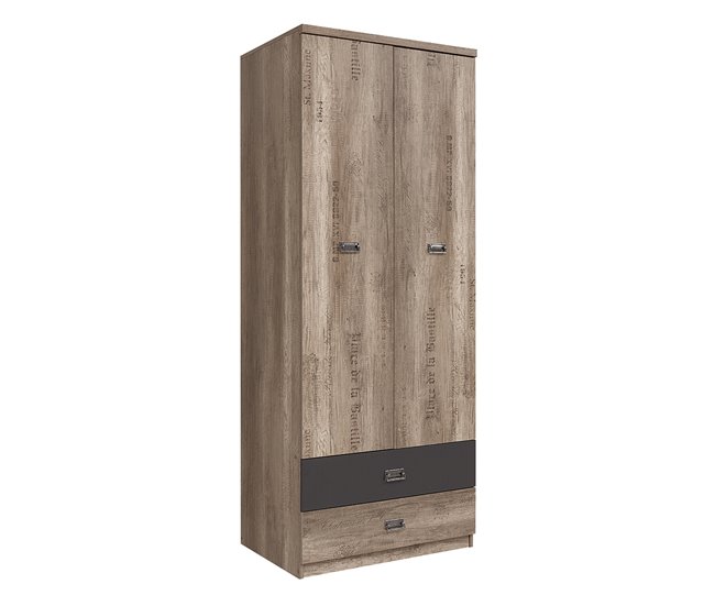 Armario 2 puertas 2 cajones Abel Madera