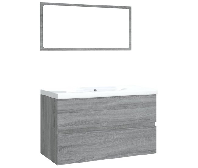 Conjunto De Muebles De Baño Gris