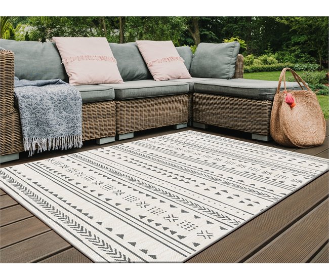 Alfombra interior & exterior ETNICO Gris