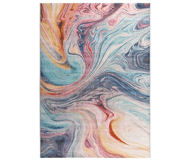 Alfombra abstracta de pelo corto SAMARA - ATTICGO 160x230 Multicolor