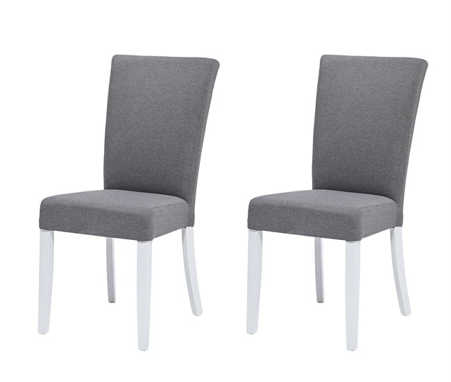 Pack de 2 sillas de comedor BRIGHTON  Gris Claro