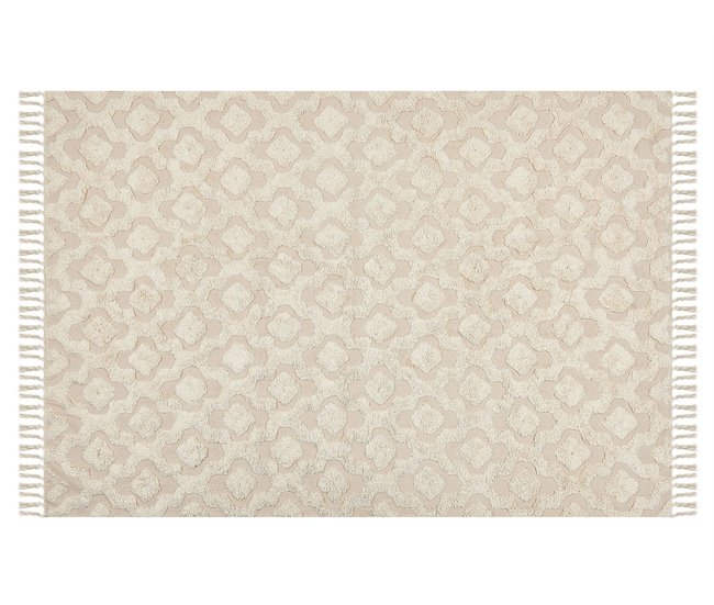 Beliani Alfombra de pelo corto AKSARAY 140x200 Beige