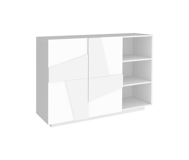 Aparador efecto madera 121 Blanco Brillo