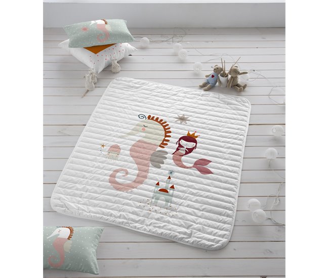 COLCHA BOUTI REVERSIBLE SEA HORSE Multicolor