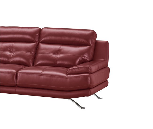 Chaise longue de piel HAWAI Rojo