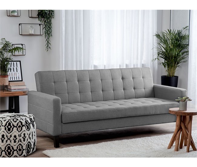 Beliani Sofá de 3 plazas Poliéster VEHKOO Azul