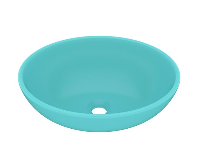 Lavabo de lujo ovalado cerámica Verde