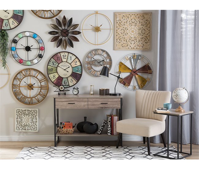 Beliani Reloj de pared SEON Gris