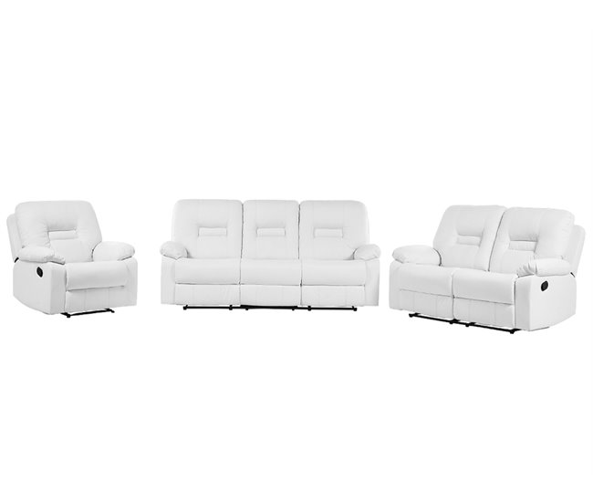 Beliani Conjunto de sofás BERGEN Blanco