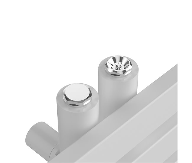 Radiador toallero mural Slidre de baño 561 W 15 lamas acero Blanco