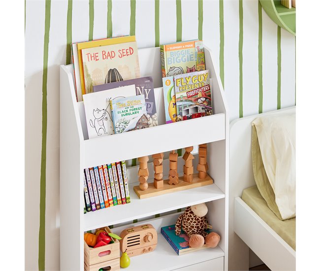 Estantería estándar Infantil para Libros KMB11-W SoBuy Blanco