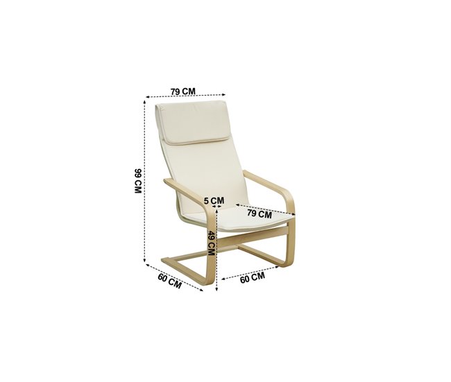 Sillón de tela PAZ Beige