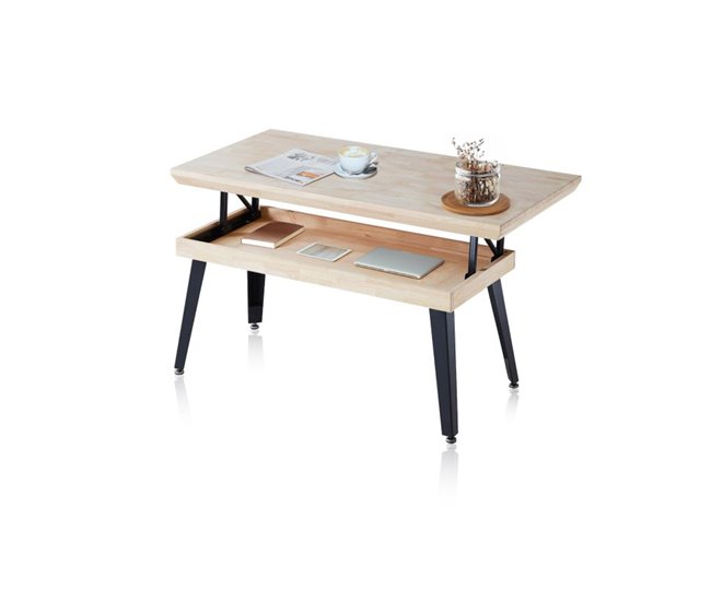 Mesa de centro elevable Berg 120x60 Negro