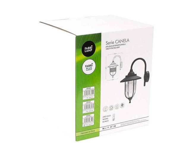 Aplique De Exterior Policarbonato Serie Canela Dorado