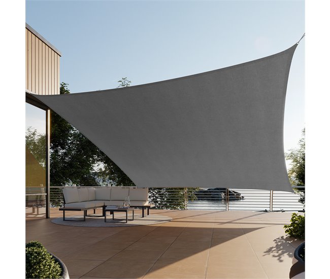 Toldo de polietileno rectangular 540x540 Gris
