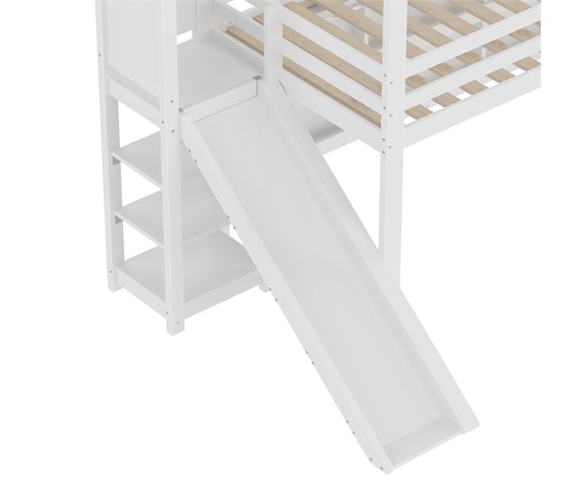 Cama alta para niños Blanco