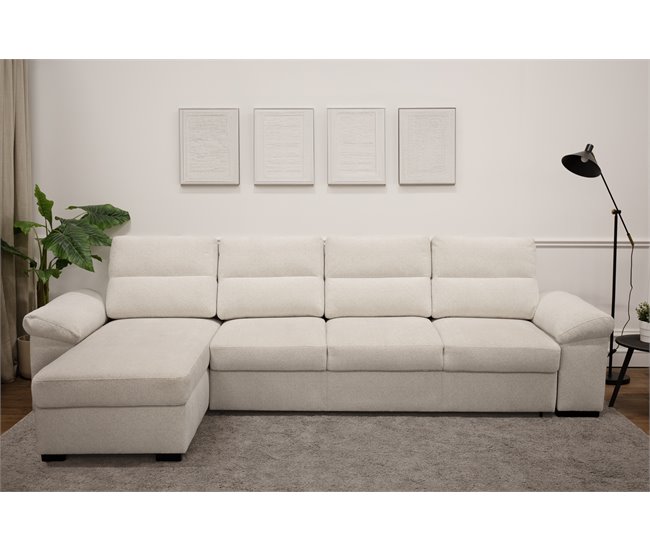 Chaise longue reversible con cama ERIC Beige