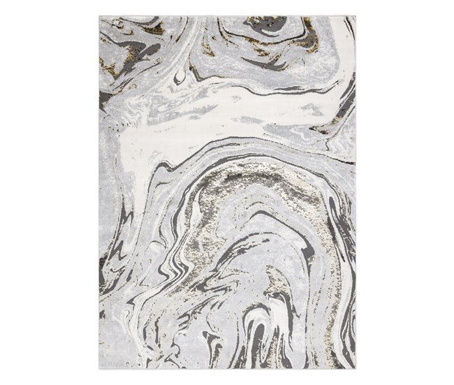 Alfombra LIRA E1686 Abstracta estructural moderna glamour 140x190 Gris Claro