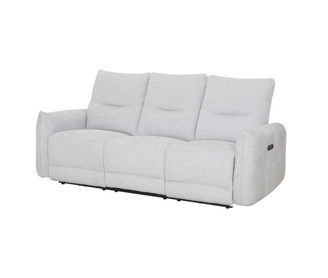 Sofá 3 plazas 2 asientos relax eléctricos DILAN color gris claro Gris