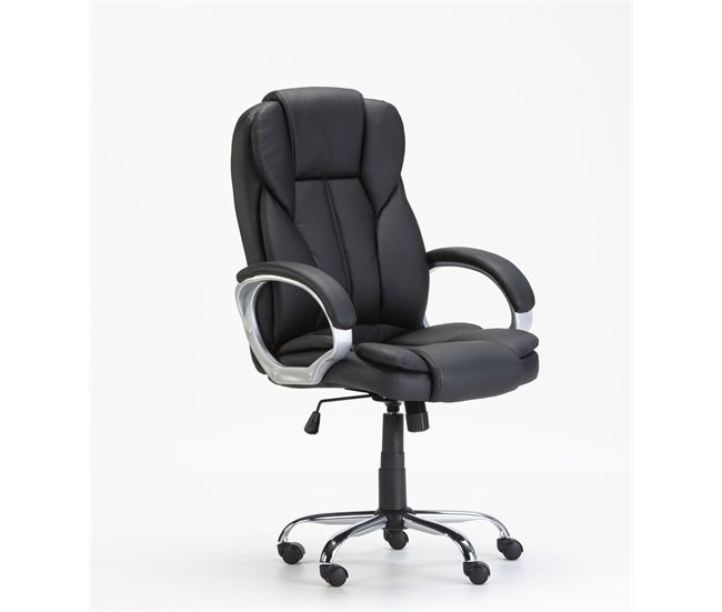 Silla de escritorio de piel sintética KATES Negro