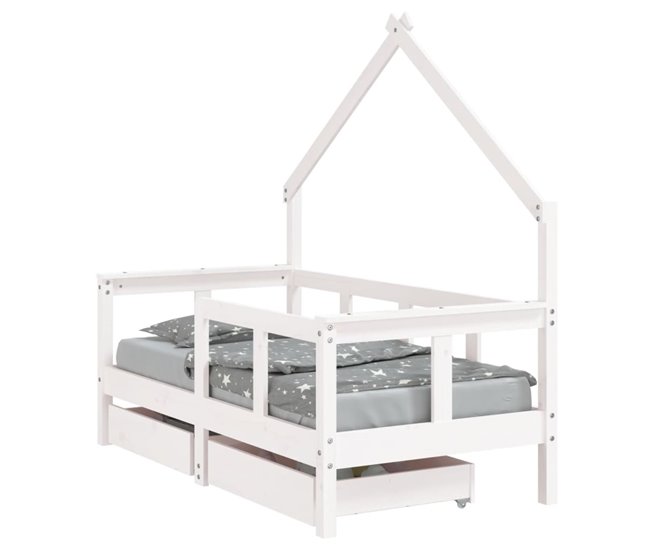 Estructura De Cama Infantil 146x75 Blanco