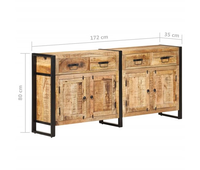 Aparador buffet cómoda armario mueble organizador cocina salón salón Marron