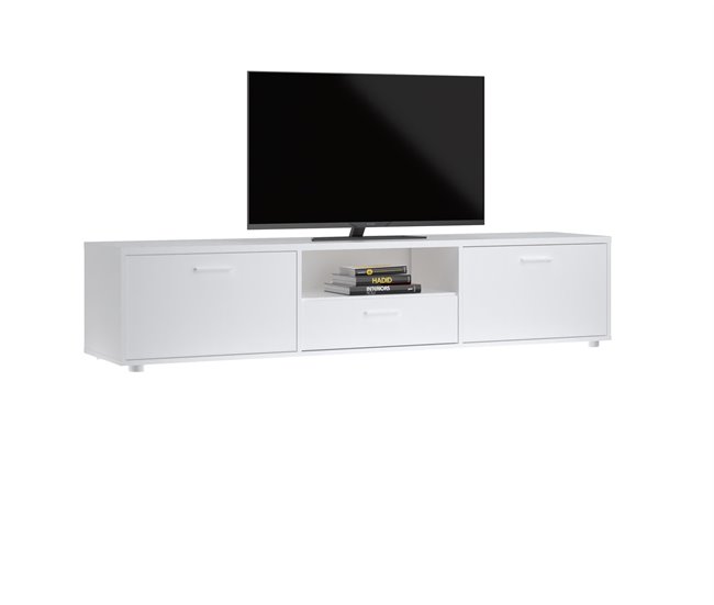 Mueble TV 177cm blanco MOKARIS Blanco