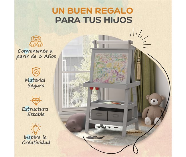 Caballete de Pintura MDF AIYAPLAY Gris