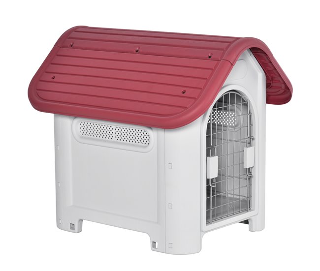 Caseta para Perros PP, Metal PawHut Multicolor