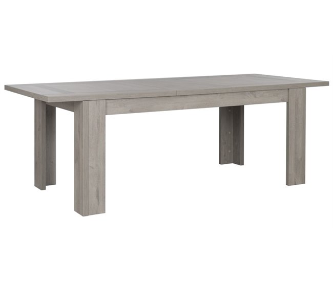 Mesa extensible BOSTON roble y gris Roble Gris