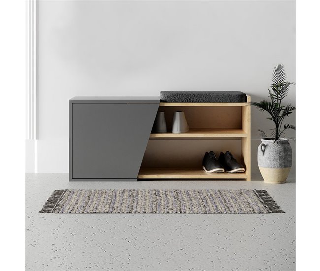 Banco FIONA 104x47 Gris/ Madera