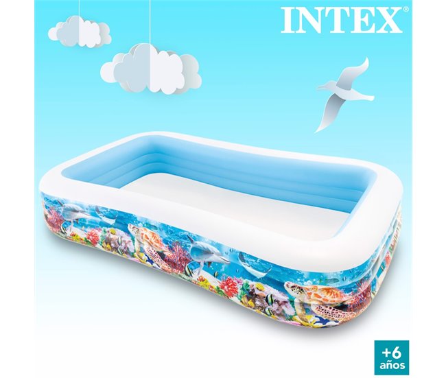 Piscina hinchable INTEX tropical 305x183x56 cm - 1020 litros Multicolor