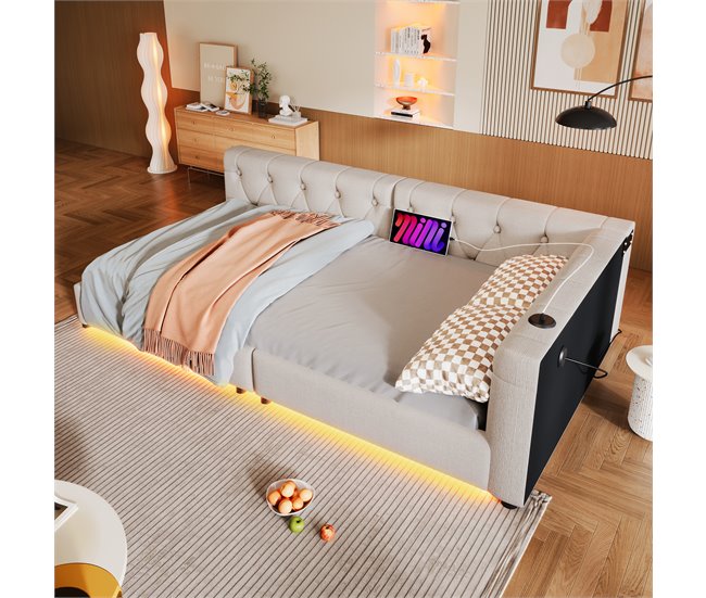 Camas individuales 103x213 Beige