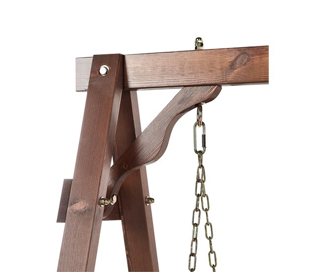 Beliani Columpio NERITO Madera Oscura