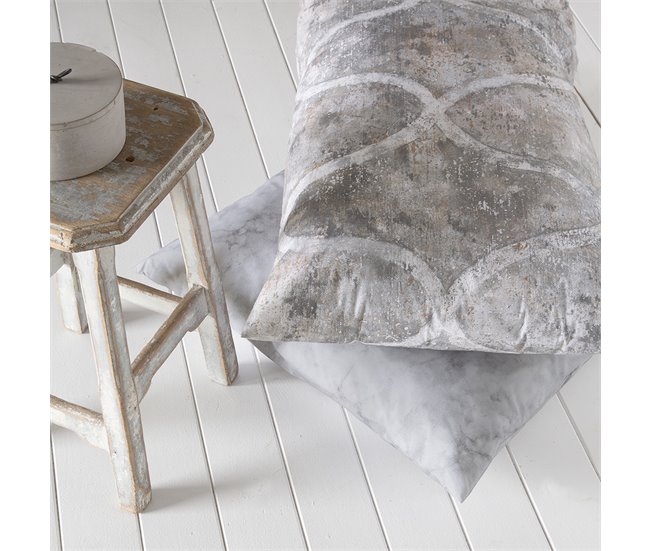 2 Fundas de almohada 100% algodón percal LANSA Gris
