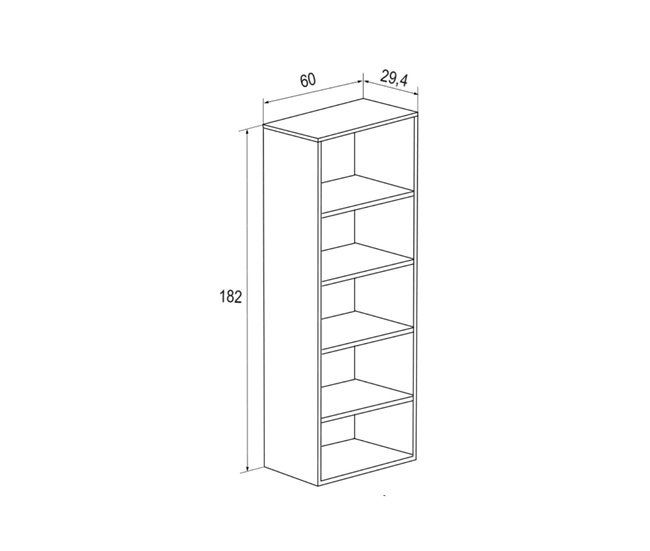 Estantería New Aura  niveles 60 Beige