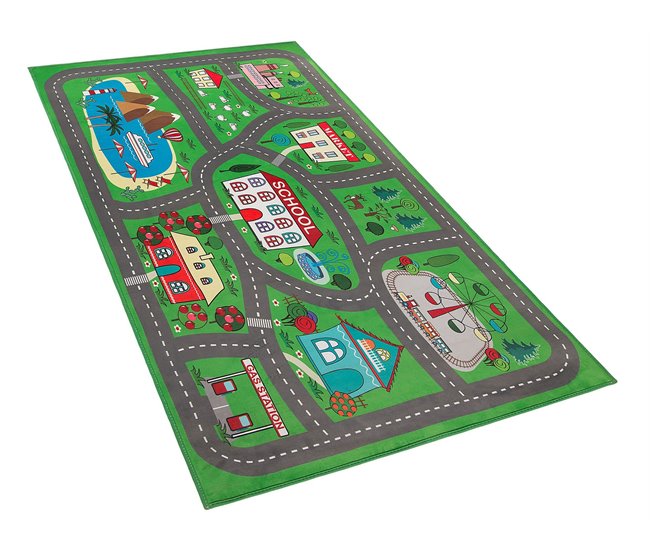 Beliani Alfombra para niños TUTAK Verde