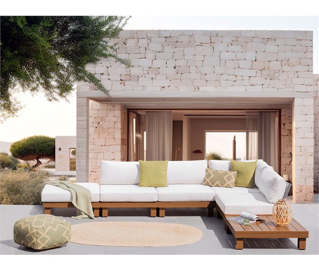 Beliani Conjunto longue SANZA Blanco