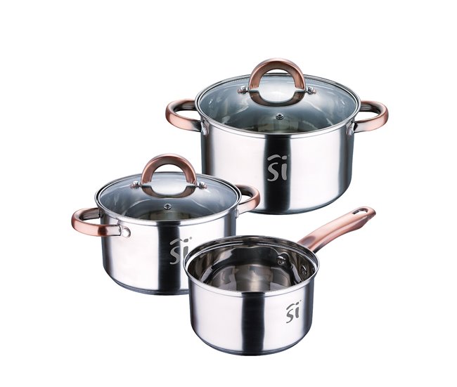Juego de batería de cocina  5pc en  + 5 sartenes Multicolor