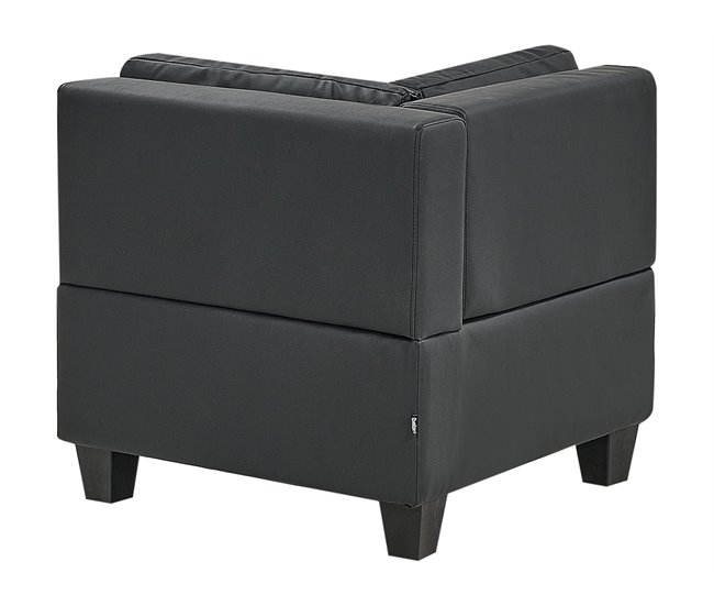 Beliani Sofá modular Piel sintética UNSTAD Negro