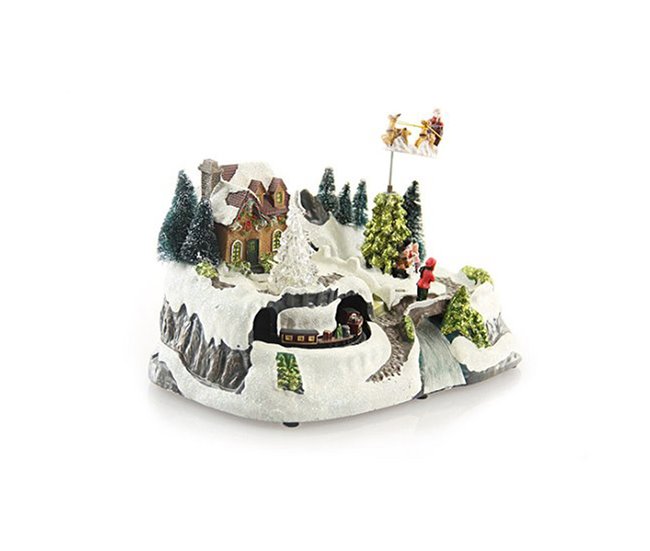 DECORACIÓN NAVIDEÑA DE TREN Multicolor