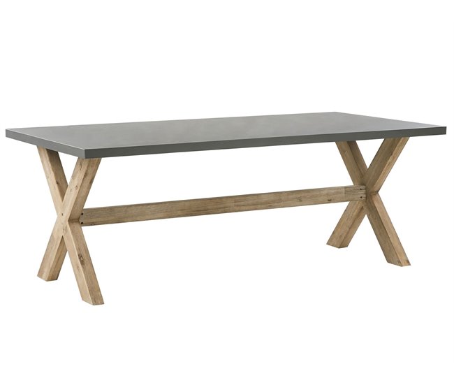 Beliani Mesa de jardín OLBIA 100x200 Gris