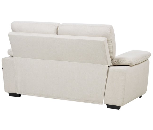 Beliani Sofá de 2 plazas Poliéster VOGAR Beige