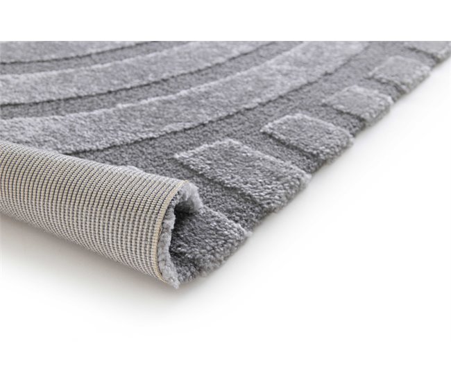 Alfombra con relieve de estilo escandinavo SNOWY - ATTICGO 80x150 Gris