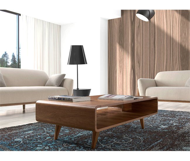 Mesa centro rectangular nogal Nogal