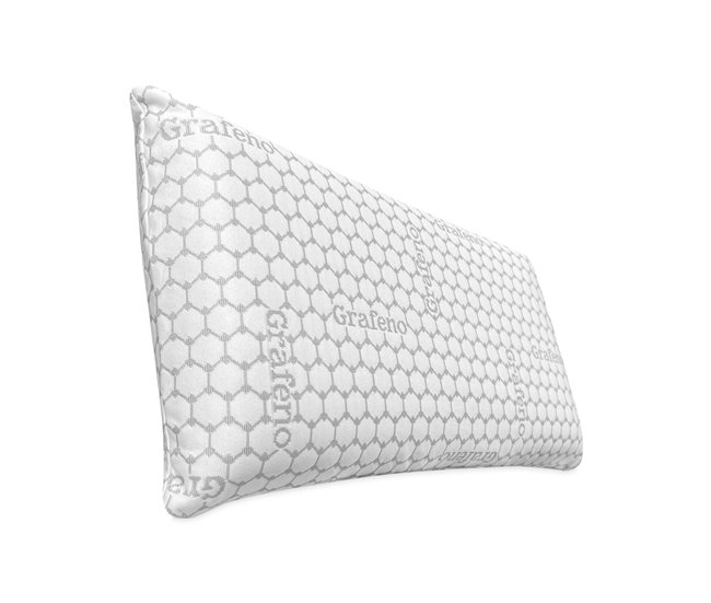 Almohada Viscoelástica Carbono Plus 75x40 Blanco/ Gris