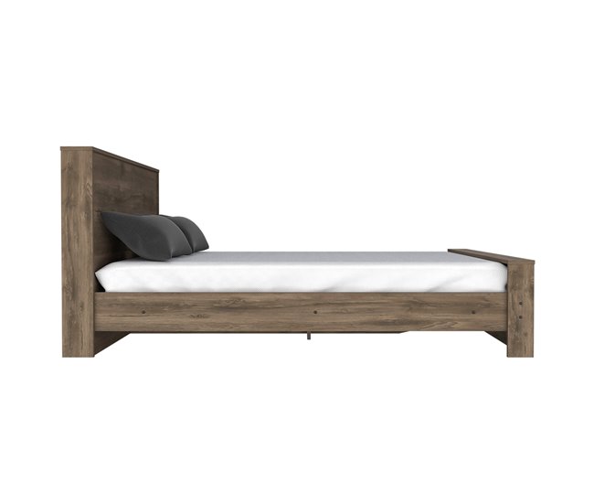 Base Cama Completo Galanto con marco Marron
